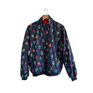 Vintage Duffel Sportswear Mens Sz L Blue Red Sailboats 3-In-1 Windbreaker Jacket